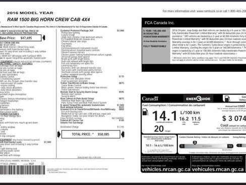 Used 2016 RAM 1500 Big Horn image 11