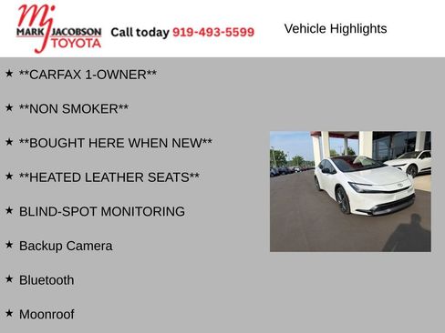 Used 2026 Toyota Prius Limited w/ Limited Premium Package FWD image 7