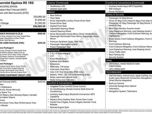 Used 2025 Chevrolet Equinox RS w/ Convenience Package III FWD image 41