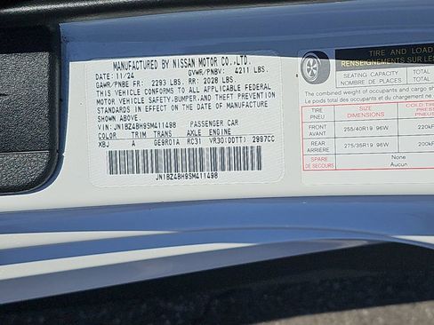 Used 2025 Nissan Z Performance w/ Floor Mat Package image 36