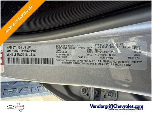 Used 2025 RAM 1500 Rebel w/ Bed Utility Group AWD/4WD image 26