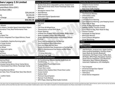 Used 2019 Subaru Legacy 2.5i Limited image 15