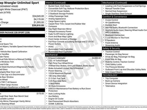 Used 2022 Jeep Wrangler Unlimited Sport image 8