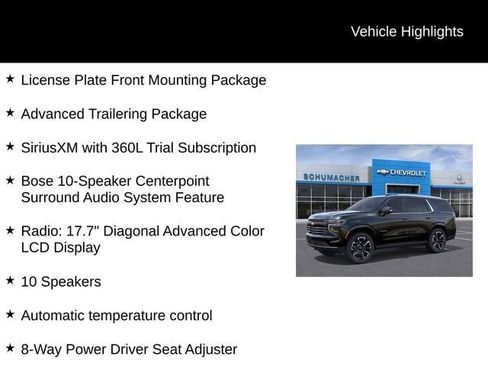 New 2026 Chevrolet Tahoe High Country AWD/4WD image 12