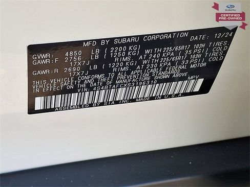 Certified 2025 Subaru Outback Premium w/ Popular Package #1A image 21