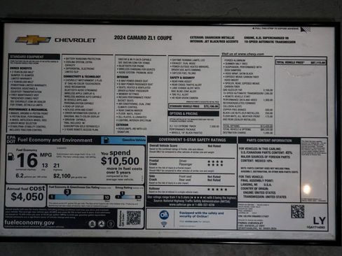 Used 2024 Chevrolet Camaro ZL1 image 95