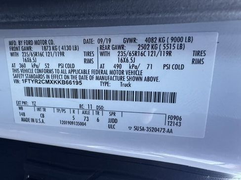 Used 2019 Ford Transit 250 148 Medium Roof RWD image 19