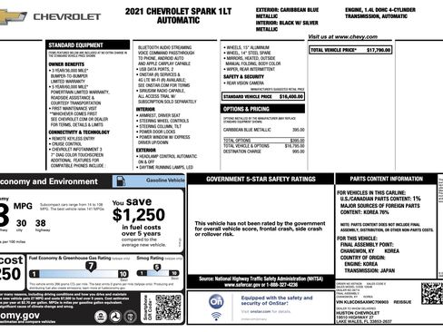 Used 2021 Chevrolet Spark LT FWD image 4