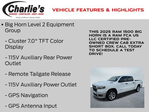 Certified 2025 RAM 1500 Big Horn AWD/4WD image 19
