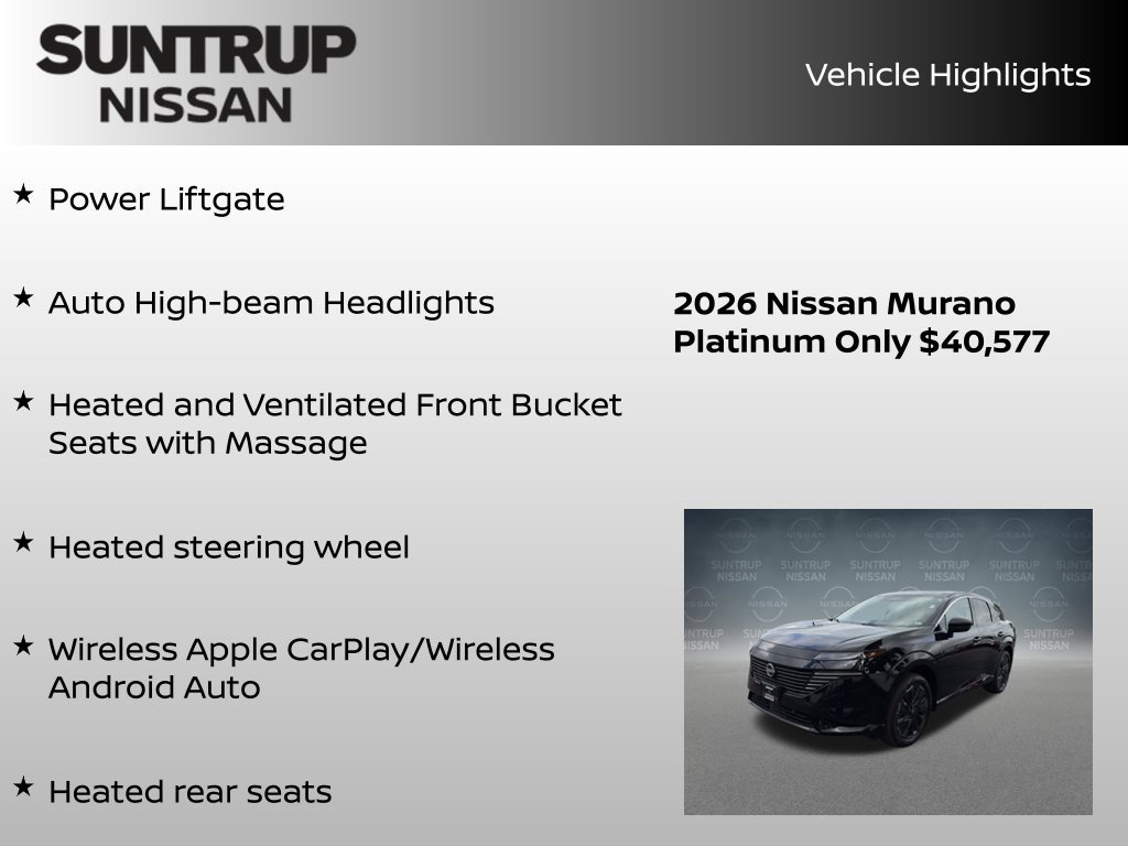 Certified 2026 Nissan Murano Platinum w/ Cargo Package AWD/4WD image 16