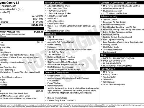 Used 2023 Toyota Camry LE w/ Cold Weather Package image 17