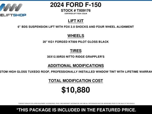 Used 2024 Ford F150 XLT w/ XLT Black Appearance Package AWD/4WD image 2