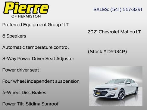 Used 2021 Chevrolet Malibu LT FWD image 6