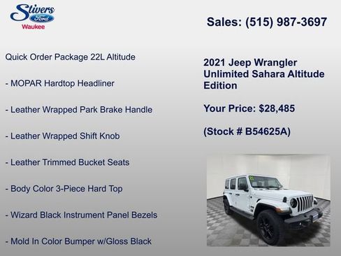 Used 2021 Jeep Wrangler Unlimited Sahara AWD/4WD image 8