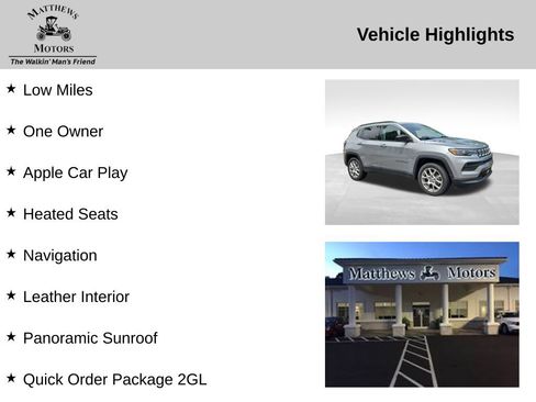 Used 2022 Jeep Compass Latitude w/ Sun and Sound Group AWD/4WD image 11
