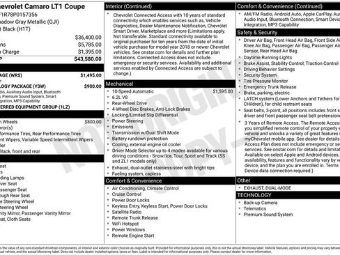 Used 2023 Chevrolet Camaro LT w/ RS Package RWD image 4