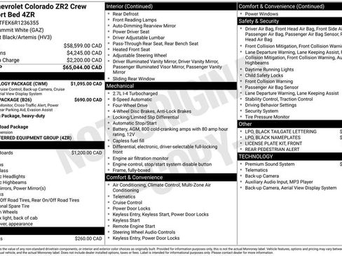 Used 2024 Chevrolet Colorado ZR2 w/ Technology Package AWD/4WD image 9