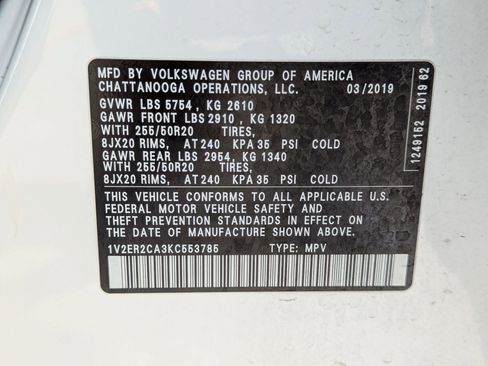 Used 2019 Volkswagen Atlas SEL image 34
