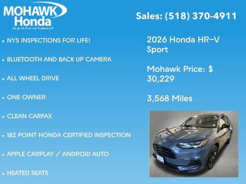 Certified 2026 Honda HR-V Sport image 8