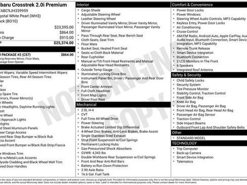 Used 2018 Subaru Crosstrek 2.0i Premium w/ Popular Package #2 image 32