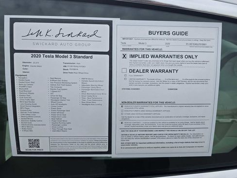 Used 2020 Tesla Model 3 Standard Range image 19