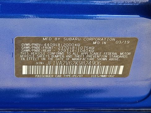 Used 2019 Subaru WRX STI Limited AWD/4WD image 33