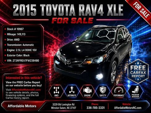Used 2015 Toyota RAV4 XLE AWD/4WD image 1