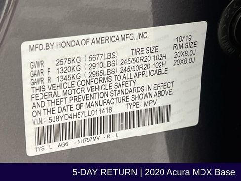 Used 2020 Acura MDX SH-AWD w/ Technology Package image 37