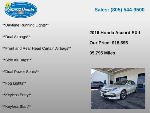 Used 2016 Honda Accord EX-L image 9