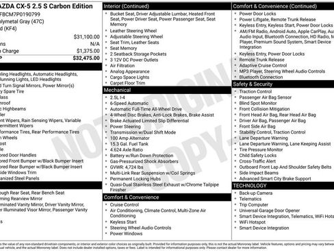 Used 2023 MAZDA CX-5 Carbon Edition image 15