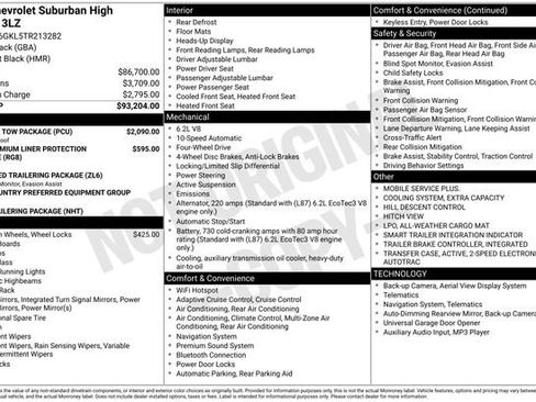 New 2026 Chevrolet Suburban High Country w/ Sun And Tow Package AWD/4WD image 2