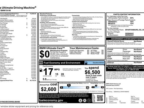 Used 2022 BMW X4 M w/ Competition Package image 2