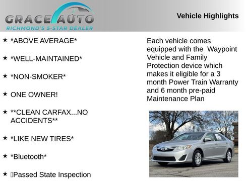 Used 2012 Toyota Camry LE image 2