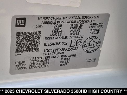 Used 2023 Chevrolet Silverado 3500 High Country w/ Z71 Off-Road Package AWD/4WD image 30