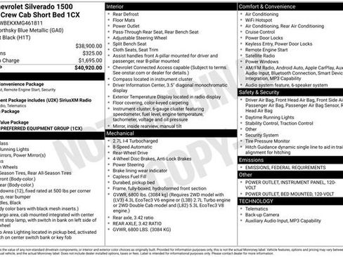 Used 2021 Chevrolet Silverado 1500 Custom image 6