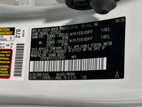 Certified 2026 Toyota Sienna XLE AWD/4WD image 27