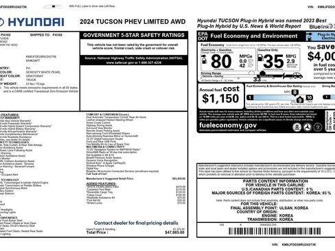 Certified 2024 Hyundai Tucson Limited image 31