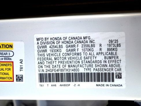 Used 2026 Honda Civic Sport image 15