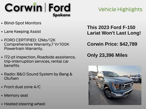 Used 2023 Ford F150 Lariat AWD/4WD image 6