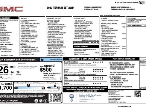 Used 2023 GMC Terrain SLT w/ Tech Package AWD/4WD image 3