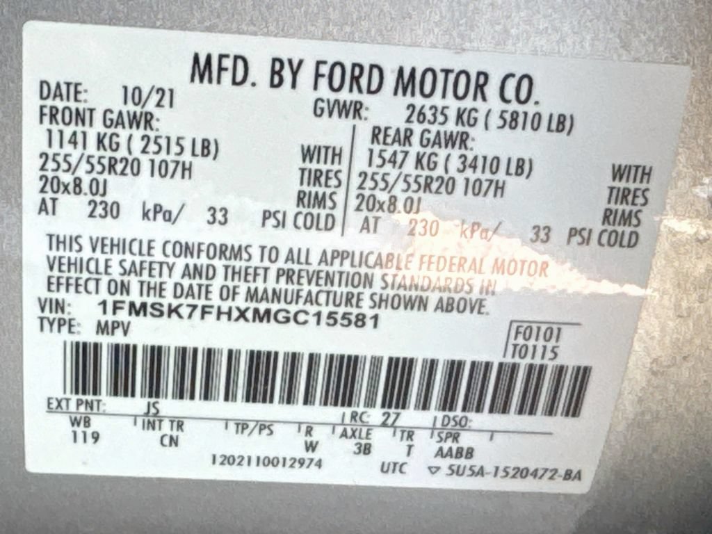 Used 2021 Ford Explorer Limited w/ Equipment Group 301A RWD image 27