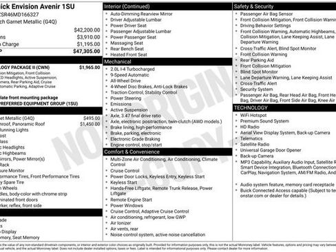 Used 2021 Buick Envision Avenir w/ Technology Package II AWD/4WD image 10