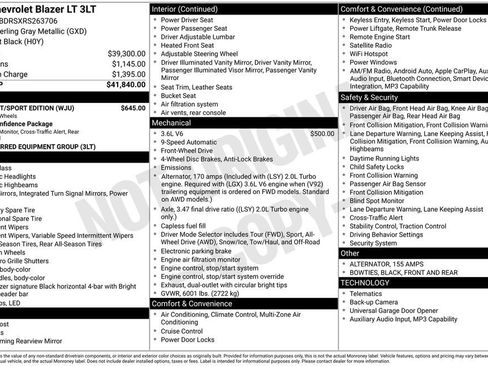 Certified 2024 Chevrolet Blazer LT w/ Midnight/Sport Edition FWD image 3