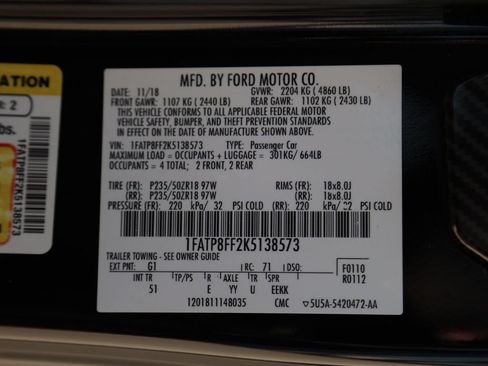 Used 2019 Ford Mustang GT Premium w/ Equipment Group 401A RWD image 28