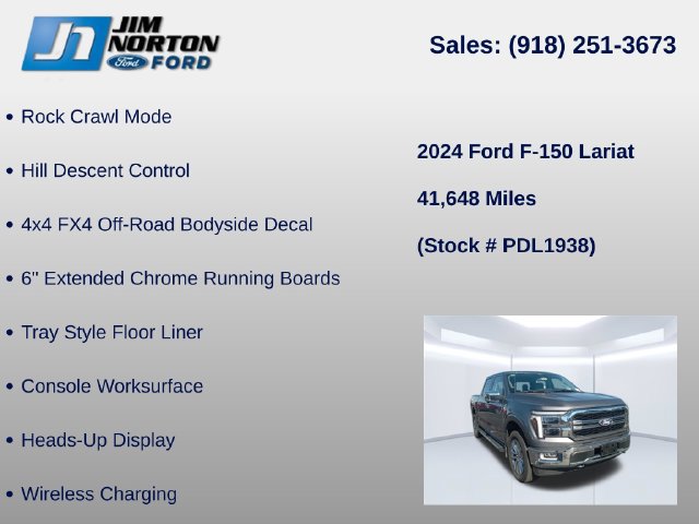 Certified 2024 Ford F150 Lariat w/ Equipment Group 502A High AWD/4WD image 16