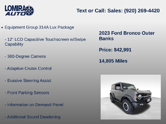 Used 2023 Ford Bronco Outer Banks w/ Sasquatch Package AWD/4WD image 8
