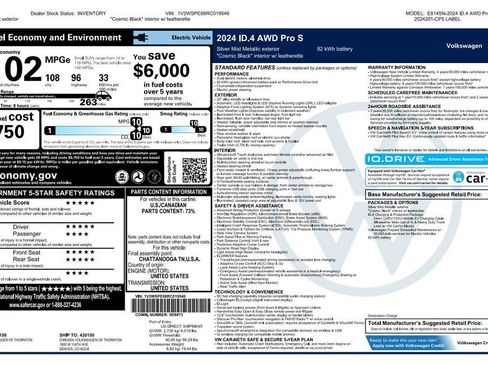 Used 2024 Volkswagen ID.4 Pro S AWD/4WD image 2