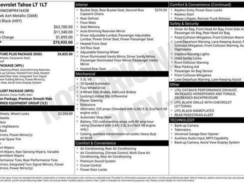 Used 2023 Chevrolet Tahoe LT w/ LT Signature Plus Package image 41