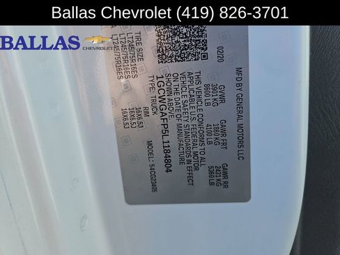 Certified 2020 Chevrolet Express 2500 Work Van w/ Driver Convenience Package image 35