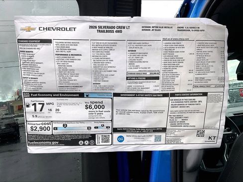 New 2026 Chevrolet Silverado 1500 LT Trail Boss w/ Safety Package image 14